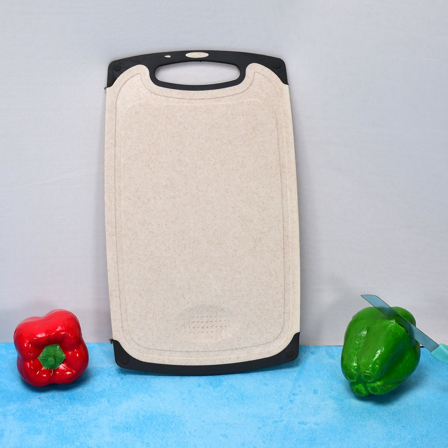 2447 Vegetables and Fruits Cutting Chopping Board Plastic Chopper Cutter Board Non-slip Antibacterial Surface with Extra Thickness DeoDap 2447 Vegetables and Fruits Cutting Chopping Board Plastic Chopper Cutter Board Non-slip Antibacterial Surface with Extra Thickness DeoDap